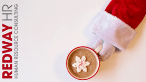Santa reaching for hot chocolate